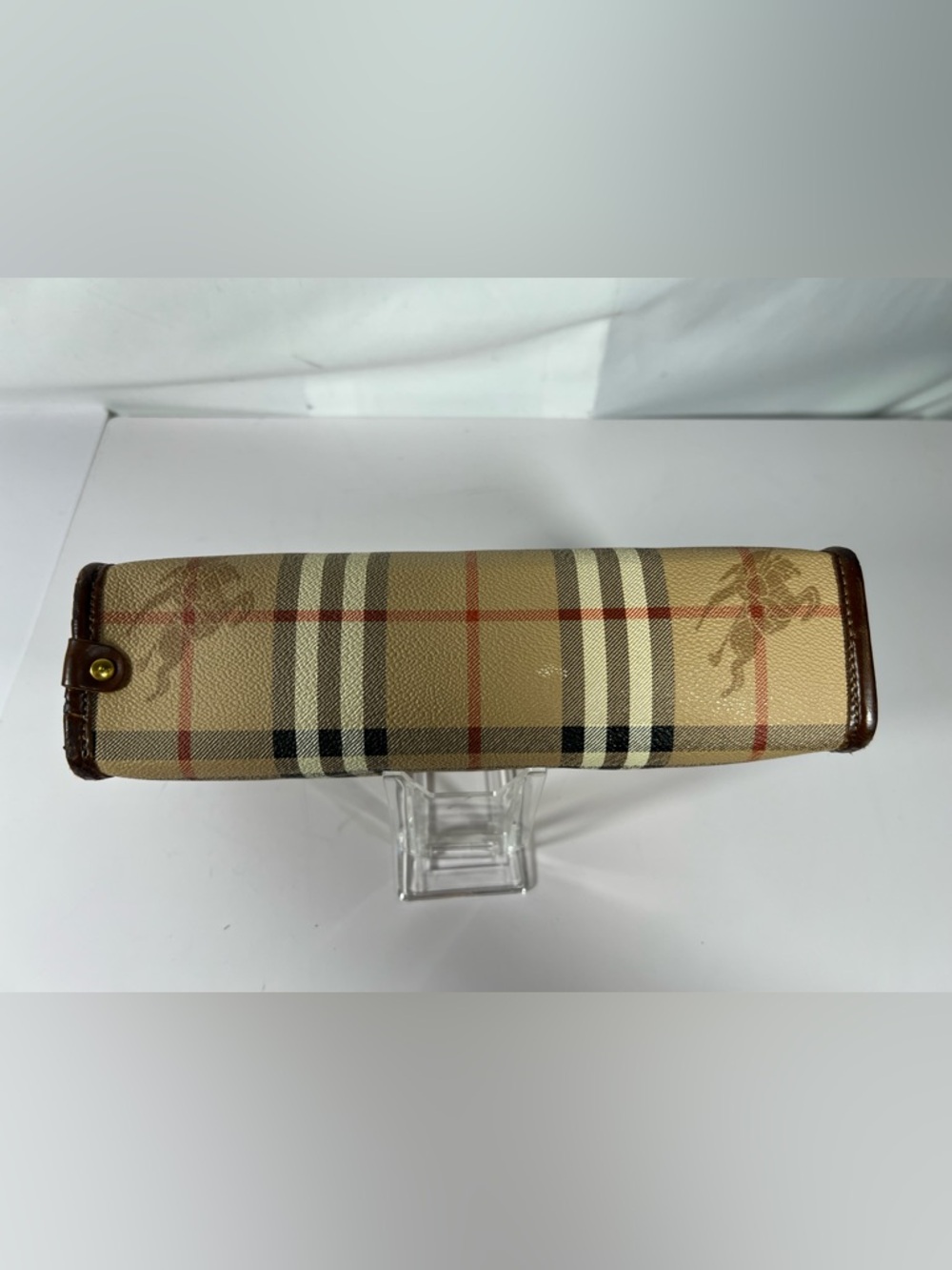 3081: Burberrys Vintage Nova Check Folio Clutch Organizer Italy - Picture 5 of 13